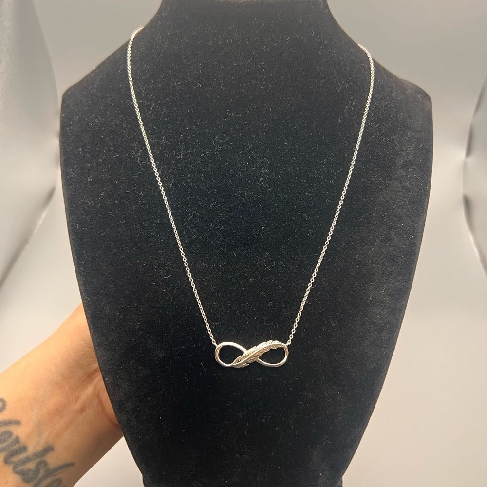Sterling silver 925 Elegant Silver Infinity Necklace